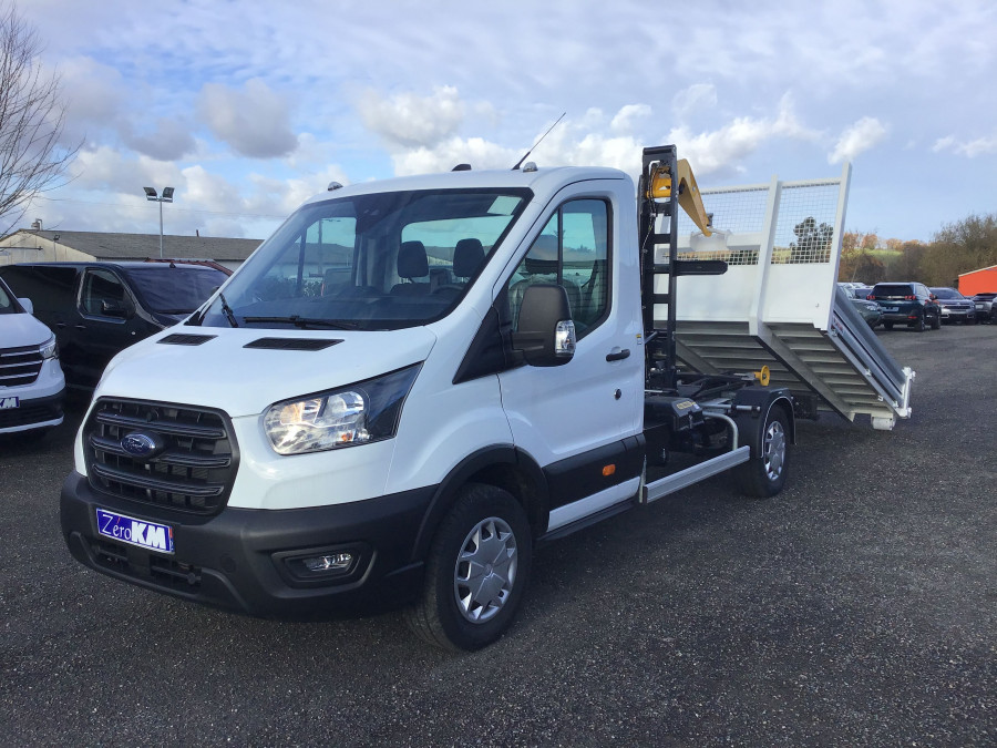 FORD TRANSIT CHASSIS CABINE BRAS POLYBENNE+BENNE L2 T350 2.0 ECOBLUE 130 S&S HDT EURO VI TREND BUSINESS occasion